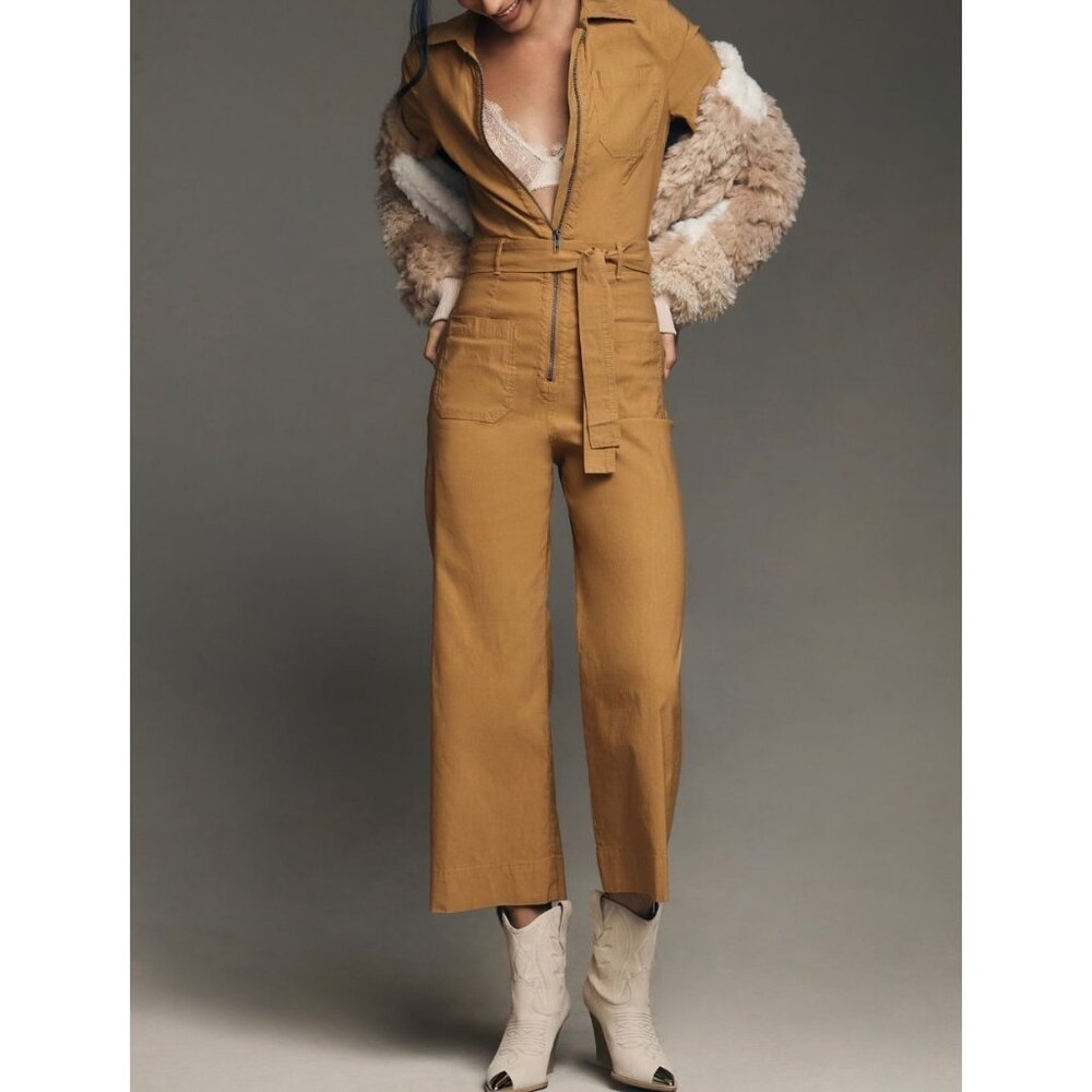 Maeve Anthropologie The Colette Weekend Jumpsuit Size 2 Honey